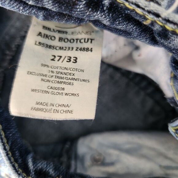 Silver Jeans Aiko Bootcut Womens 27/33 Blue Denim Medium Wash Mid Rise - Picture 12 of 14